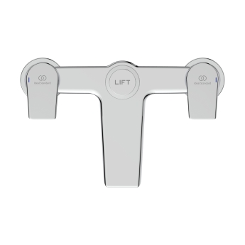 Ideal Standard Tesi Pillar Mounted Bath Shower Mixer Tap with Shower Set - Chrome | Product Image
