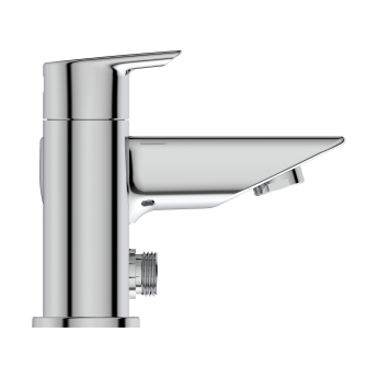 Ideal Standard Tesi Pillar Mounted Bath Shower Mixer Tap with Shower Set - Chrome | Product Image