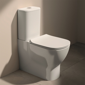 Ideal Standard Tesi Back to Wall Close Coupled Toilet (inc Soft Close Seat) | Product Image