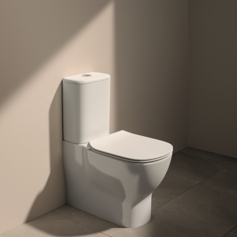 Ideal Standard Tesi Back to Wall Close Coupled Toilet with 4/2.6 Litre Cistern - Standard Seat