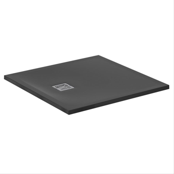 Ideal Standard Ultra Flat S+ Jet Black Square Shower Tray | Product Image