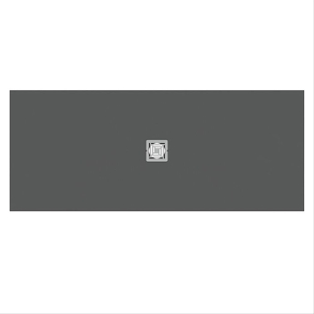 Ideal Standard Ultra Flat S+ Concrete Grey Rectangular Shower Tray | Product Image