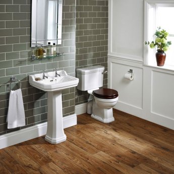 Ideal Standard Waverley Classic Basin and Full Pedestal 560mm Wide 2 Tap Hole