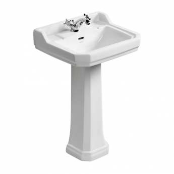 Ideal Standard Waverley Classic Basin and Full Pedestal 560mm Wide 1 Tap Hole