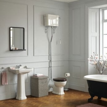 Ideal Standard Waverley High Level Toilet with Cistern - Standard White Seat
