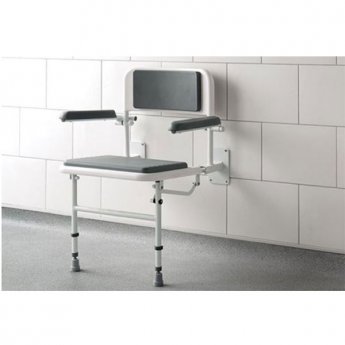 Impey Deluxe Fold-Down Padded Shower Seat with Back & Arms