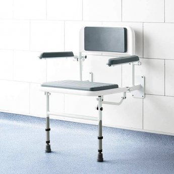 Impey Deluxe Fold-Down Padded Shower Seat with Back & Arms