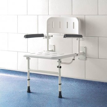 Impey Deluxe Fold-Down Shower Seat with Back & Arms