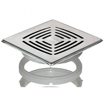 Impey TILED FLOOR Vertical Outlet Gravity Shower Waste Trap with Stainless Steel Grate