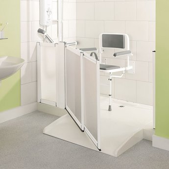 Impey Mendip Rectangular Shower Tray with Waste 1850mm x 710mm with Cut to Length End Caps - White