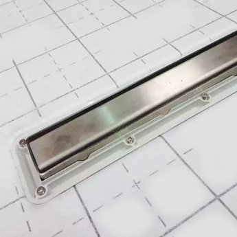 Impey Stand Alone Linear Drain 600mm Stainless Steel Cover Horizontal Outlet