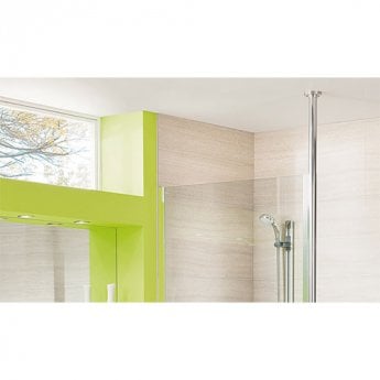 Impey Supreme Glass Shower Panel 1000mm Wide Plain Glass