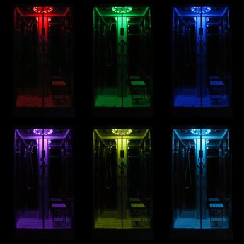 Insignia Platinum Rectangular Steam Shower Cabin 1050mm x 850mm - Chrome Frame