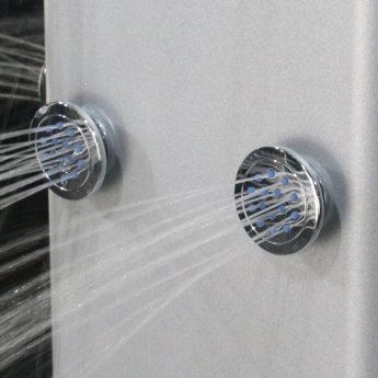 Insignia Platinum Rectangular Steam Shower Cabin 1150mm x 850mm - Black Frame | Product Image