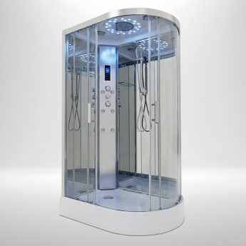 Insignia Platinum Offset Quadrant Non Steam Shower Cabin 1200mm x 800mm LH - Chrome Frame