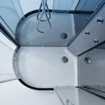 Insignia Platinum Offset Quadrant Steam Shower Cabin 1200mm x 800mm RH - Chrome Frame