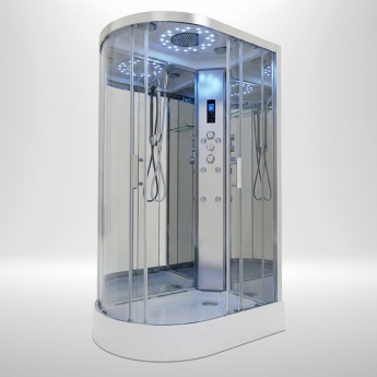 Insignia Platinum Offset Quadrant Non Steam Shower Cabin 1200mm x 800mm RH - Chrome Frame