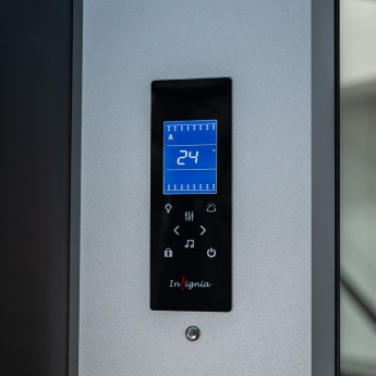 Insignia Platinum Rectangular Steam Twin Shower Cabin 1400mm x 900mm - Black Frame