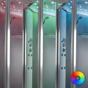 Insignia Platinum Rectangular Non Steam Twin Shower Cabin 1400mm x 900mm - Chrome Frame