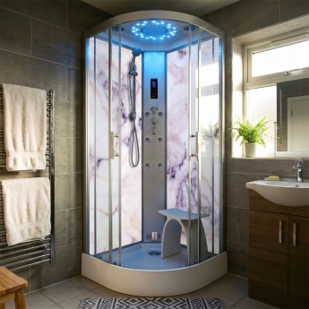 Insignia Marble Edition Quadrant Steam Shower Cabin | Product Image