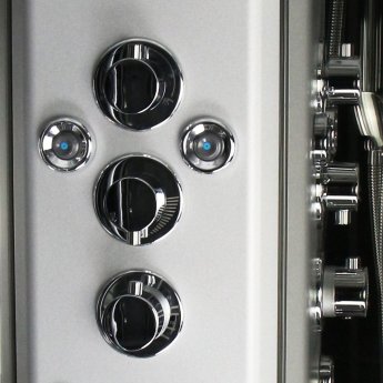 Insignia Platinum Quadrant Non Steam Shower Cabin 900mm x 900mm - Chrome Frame