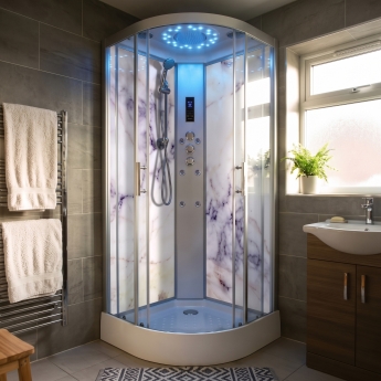 Insignia Marble Edition Quadrant Non-Steam Shower Cabin | Product Image
