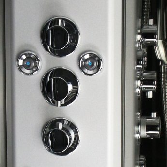 Insignia Premium Rectangular Steam Shower Cabin 1050mm x 850mm - Black Frame