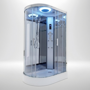 Insignia Premium Offset Quadrant Non Steam Shower Cabin 1200mm x 800mm RH - Chrome Frame | Product Image