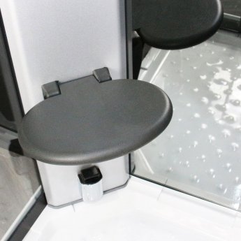 Insignia Premium Rectangular Steam Twin Shower Cabin 1400mm x 900mm - Chrome Frame | Product Image