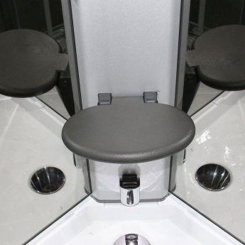 Insignia Premium Quadrant Steam Shower Cabin 800mm x 800mm - Black Frame
