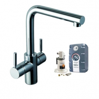 InSinkErator 3N1 L Shape Kitchen Sink Mixer Tap with Neo Tank and Filter - Chrome