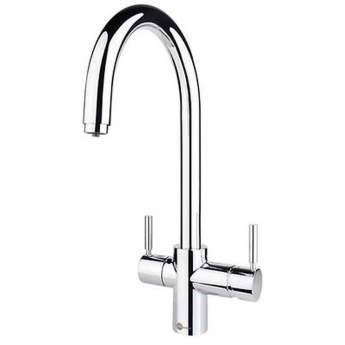 InSinkErator 3N1 J Shape Kitchen Sink Mixer Tap with Neo Tank and Filter - Chrome