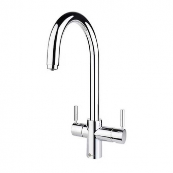 InSinkErator 3N1 J Shape Kitchen Sink Mixer Tap with Neo Tank and Filter - Chrome