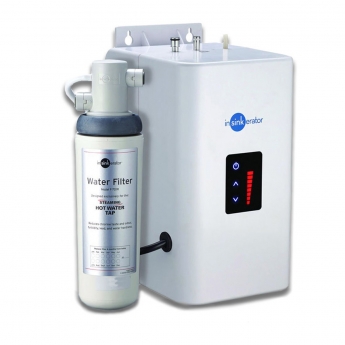 InSinkErator 4N1 L Shape Kitchen Sink Mixer Tap with Neo Tank and Filter - Brushed Copper