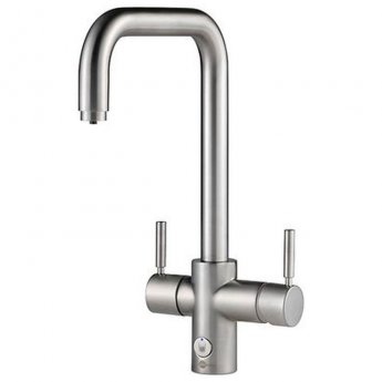 InSinkErator 4N1 U Shape Kitchen Sink Mixer Tap with Neo Tank and Filter - Brushed Steel