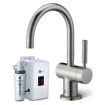 InSinkErator HC3300 Kitchen Sink Mixer Tap with Neo Tank and Hot/Cold Water Filter - Brushed Steel