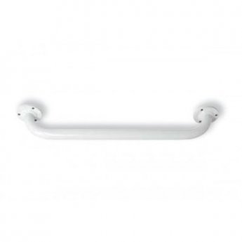 Inta 300mm Powder Coated Grab Rail with Exposed Fixings White