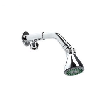 Inta Intacept Bottom Entry Shower Arm with Rub Clean Shower Head Chrome