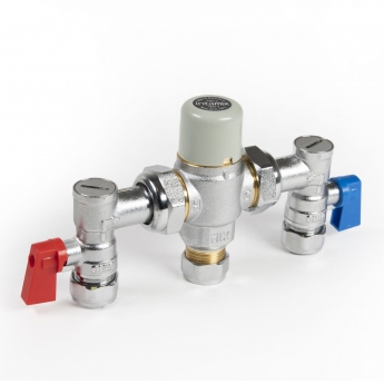 Intamix Thermostatic Mixing Valve 15mm with Service Valves
