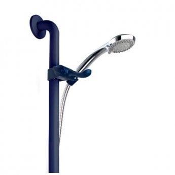 Inta Less Abled Shower Kit 900mm Grab Rail With 2m Hose And Handset Blue