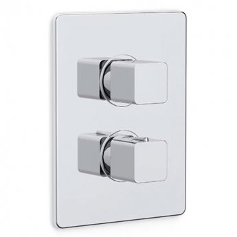 Inta Mio Thermostatic Concealed 1 Outlet Shower Valve Dual Handle - Chrome