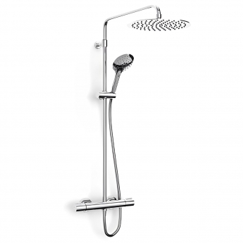 Inta Puro Deluxe Thermostatic Bar Mixer Shower with Shower Kit + Fixed Head