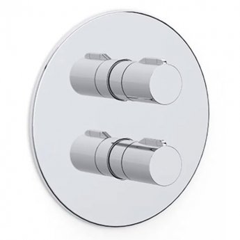 Inta Puro Thermostatic Concealed 2 Outlet Shower Valve Dual Handle - Chrome