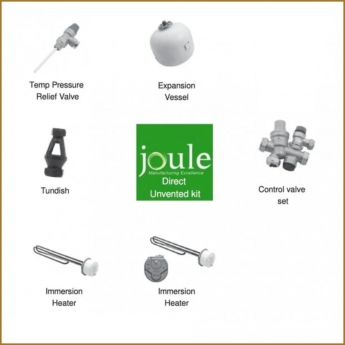 Joule Invacyl Slimline Direct Unvented Cylinder 210 Litre - Stainless Steel