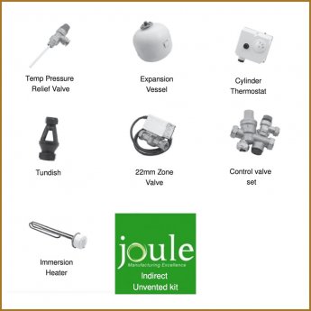 Joule Invacyl Standard In-Direct Unvented Cylinder 120 Litre - Stainless Steel