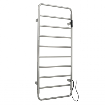 JTP Aero Electric Towel Rail 1130mm H x 475mm W - Brushed Stainless Steel | Product Image