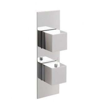 JTP Athena Slimline Thermostatic Concealed Shower Valve 1 Outlet with Dual Handle - Chrome