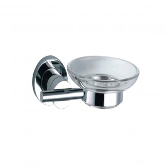 JTP Cora Glass Soap Dish Holder - Chrome
