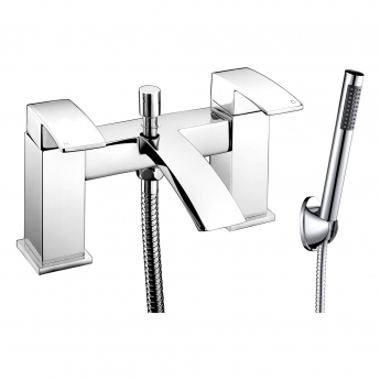 JTP Dash Lever Pillar Mounted Bath Shower Mixer Tap with Kit - Chrome