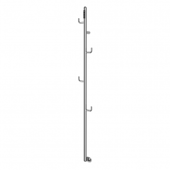 JTP Flo Dry Electric Stainless Steel Vertical Bar Towel Rail